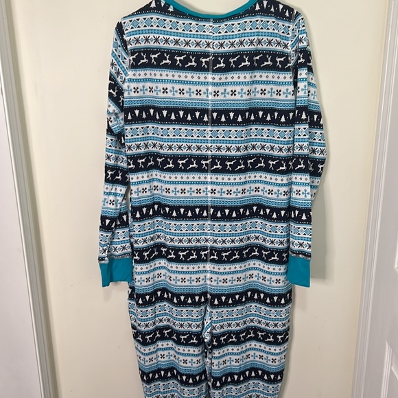 Christmas Vibe Prints Lounge Onesie Sleepwear PJ Size Large - Picture 5 of 6